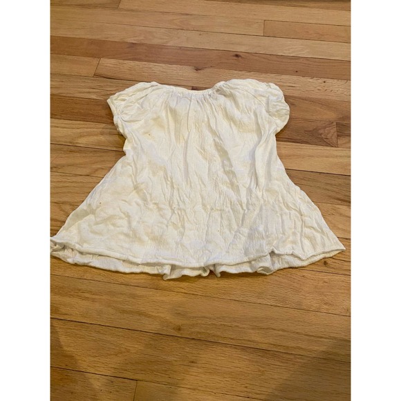 Periscope Stretch Vintage Top White with Butterfly - Picture 6 of 6